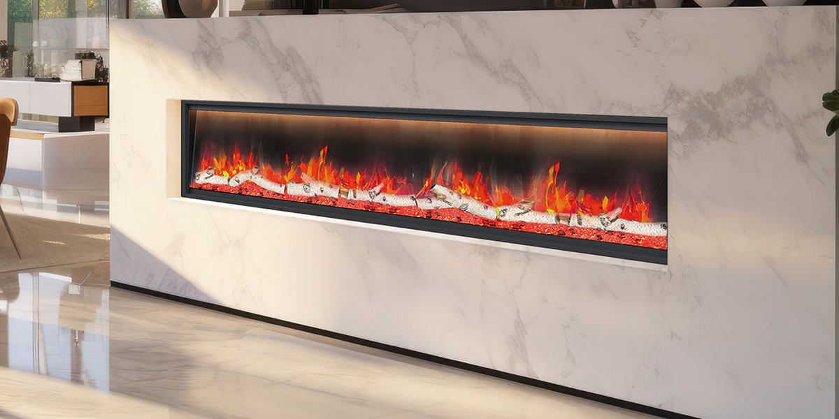 DYBFM76 Electric Fireplace Insert | 76-Inch Extra-Wide Built-In by